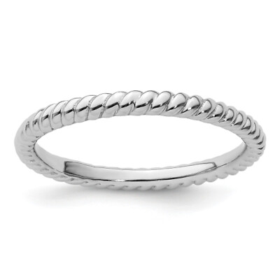#ad 925 Sterling Silver Twisted Stackable Woven Crisscross Band Statement Ring $77.00