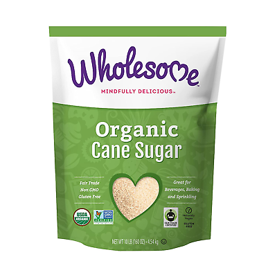#ad Wholesome Organic Cane Sugar Fair Trade Non GMO amp; Gluten Free 10 Pound Pack $18.49