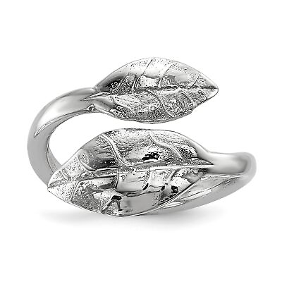 #ad Sterling Silver Leaf Band Ring $58.99