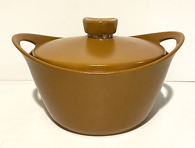 #ad Nefertiti Diana Pottery Casserole Dish with Lid Double Handled Large Vintage AU $49.00