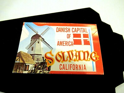 #ad Solvang California fold out post card by Plastichrome c. 1960s $5.00