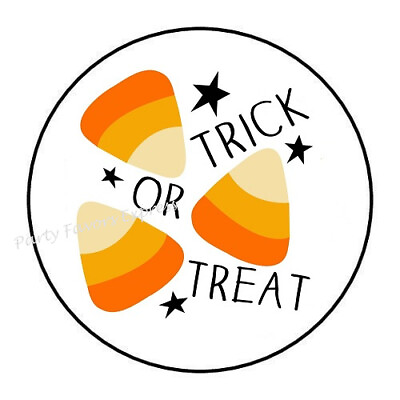 #ad 30 TRICK OR TREAT HALLOWEEN ENVELOPE SEALS LABELS STICKERS PARTY FAVORS 1.5quot; $1.99