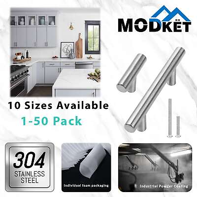 #ad Brushed Nickel 304 Grade Stainless Steel Kitchen Cabinet Handle Pull Knob Drawer $103.89