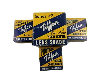 #ad Set of Tiffen Series 7 Square Aluminum Lens Hood Adapter Ring amp; 2 Filters D3 $55.98