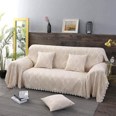 #ad 1Pcs European Style Thickened Jacquard Chenille Sofa Towel Slipcovers Seat Cover $97.68