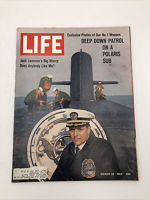 #ad Life Mar 22 1963 On Patrol With A Polaris Submarine; Jack Lemmon $25.65