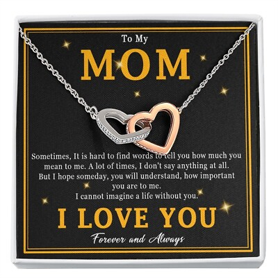 #ad To My Mom Necklace Mother Gift From Son Daughter Birthday Gift for Mom Mama $28.99