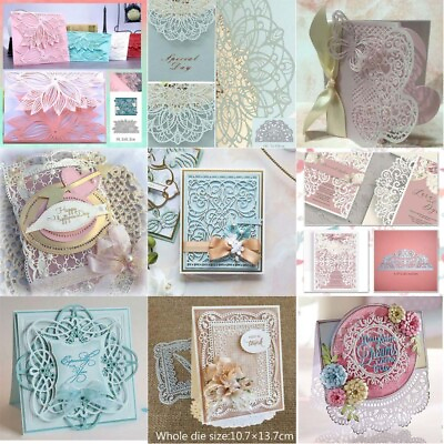 #ad Lace Frame Metal Cutting Dies Scrapbooking Paper Cards Making Decoration Mould $7.86