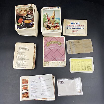 #ad Large Lot of Vintage 70s Recipe Cards McCalls Great American Marjon Complete $31.49