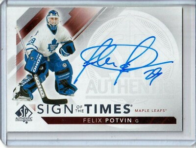 #ad 2017 18 SP Authentic Sign of the Times Felix Potvin AUTO Toronto Maple Leafs $69.99