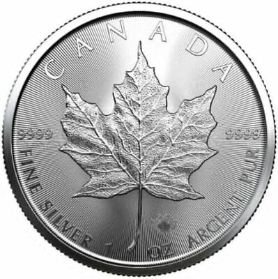 #ad 2023 .1 oz Canadian Silver Maple Leaf $5 Coin 9999 Fine Silver BU US $23.93