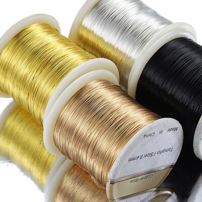 #ad 1Roll No Fade Copper Beading Wire Shapable Tarnish Resistant Wire for DIY $29.01