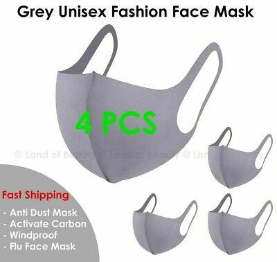 #ad Face Fashion Gray Mask Washable 3D Ship within 24Hrs Choose Your Quanitities $5.48