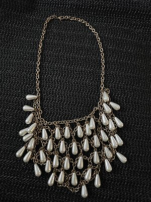 #ad Pearl Multi Tiered Fashion Necklace $41.00