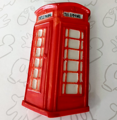 #ad Red Telephone Booth Box London England UK Vintage Refrigerator Magnet Souvenir $11.99