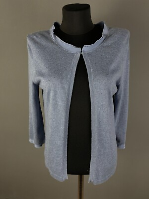 #ad Hemisphere Womens Cardigan Top Long Sleeve Blue Size 36 $16.00