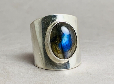 #ad Labradorite Silver Sterling Ring 925 Boho Gypsy Jewelry NATURAL Sizes 3 13US $27.99