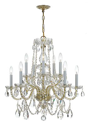 #ad Crystorama Lighting Group 1130 CL MWP Traditional Crystal 10 Brass $950.00