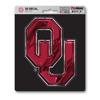 #ad New NCAA Oklahoma Sooners Premium Vinyl Die Cut 3D Decal Sticker $8.21