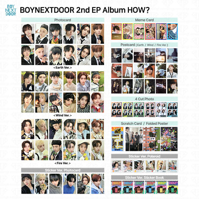 #ad BOYNEXTDOOR 2nd EP Album HOW? Photocard Postcard Polaroid Meme Card Sticker Book $2.99
