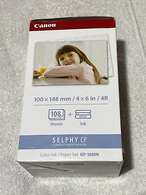 #ad NEW Genuine Canon Selphy CP Color Ink Paper Set Sheets amp; 3 Cartridges KP 108IN $24.99