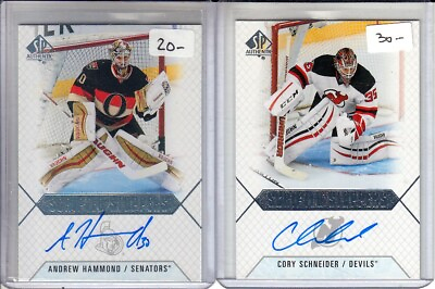 #ad 2015 16 SP Authentic Scripted Stoppers #SSAH Andrew Hammond AUTO $19.99