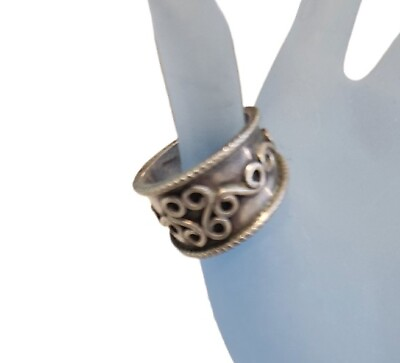 #ad Silvertone Celtic Knot Design Ring Sz 6 $8.00