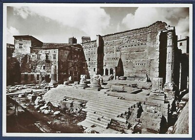 #ad The Augustus Forum in Rome Italy BW Real Photo Postcard $5.00