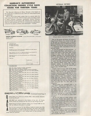 #ad 1964 Frank Tamas Knuth#x27;s Harley Davidson Milwaukee Vintage Motorcycle Article $10.67