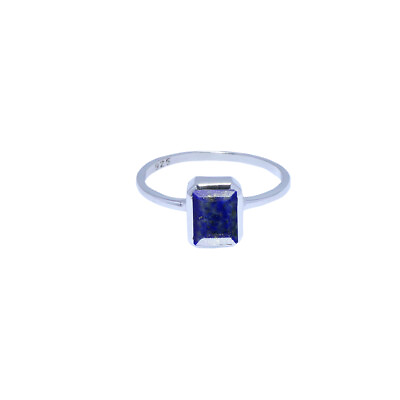 #ad Good Gemstones Lapis Lazuli Octagon Shape Faceted Blue Lapis Lazuli Solid Silver $14.99