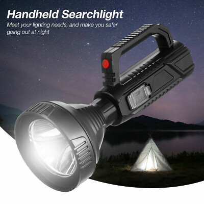 #ad Rechargeable LED Searchlight Portable Super Bright Handheld Spotlight Flashlight $9.99