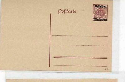 #ad GERMAN WURTTEMBERG EARLY POSTAL STATIONARY OVERPRINT VALUES REF 4931 GBP 12.52