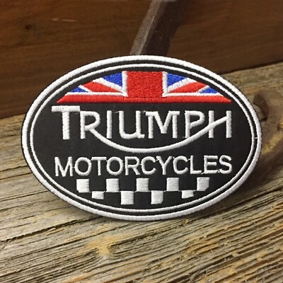 #ad Triumph Oval Patch British Motorcycle Iron On Cawp050 $46.29