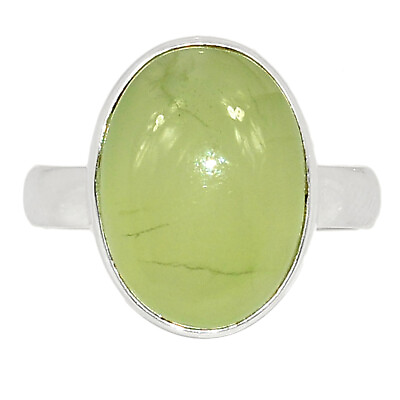#ad Natural Prehnite 925 Sterling Silver Ring Jewelry s.10 CR32072 $16.99