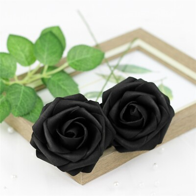#ad 25 50 100 Artificial Foam Rose Flower Wedding Bouquet Party Shower Garland Decor $30.99