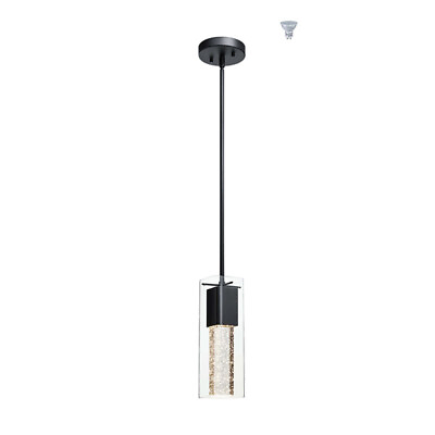 #ad #ad Kitchen Island Lights Modern Black Pendant Lighting Square Glass amp; LED Bulb $62.99