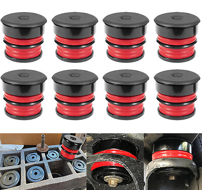 #ad 8Pcs Red Silicone Body Mount Kit For Ford F 250 F 350 Crew Cab 2 4WD 2008 2016 $300.19
