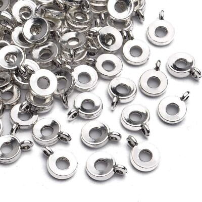 #ad alloy Bails Beads silver Beads Connector Charms Handmade Crafts Lovers AU $19.36