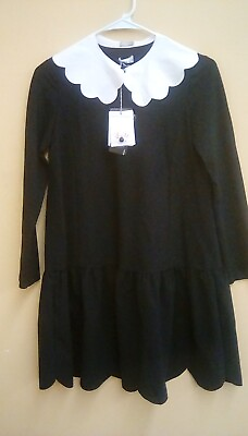 #ad NWT IL Gufo black scalloped dress party holiday girls 12 orig. $214.99 sisters $120.00