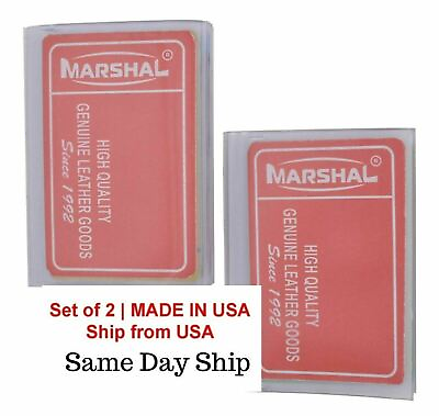 #ad Set of 2 USA Made Trifold Plastic Wallet Inserts Picture Card Holder 6 Pages $6.68