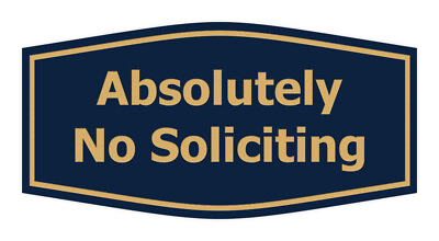 #ad Fancy Absolutely No Soliciting Wall or Door Sign $11.39