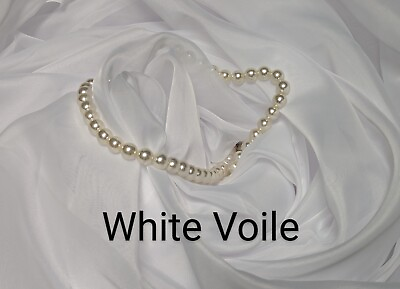 #ad White 116quot; wide semi sheer Voile by yard party decoration craft. Free swatches $8.50