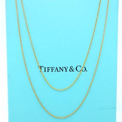 #ad Tiffany Co. Tiffany Yellow Gold Long Necklace Chain 750 K18 80cm HS5 $935.27