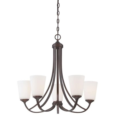 #ad Chandelier 5 Light Vintage Bronze in Transitional Style 25 inches tall by 26 $253.95