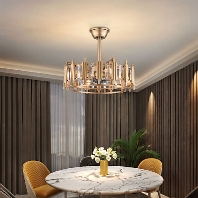 #ad LED Gold Chandelier Semi Flush Mount 20quot; Ceiling wiht Light Pendant Lamp Fixture $95.00