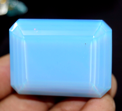 #ad 242.55 Ct Natural Blue Opal Emerald Welo Australian Certified Untreated Gemstone $32.38