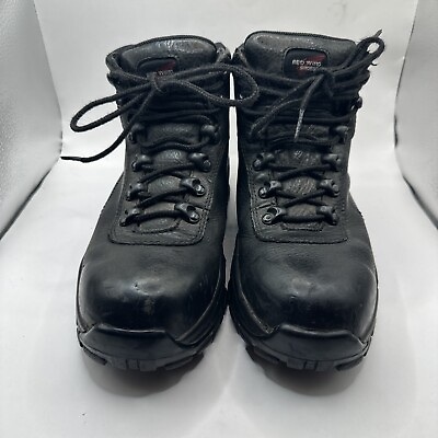 #ad Red Wing 2380 Steel Toe Safety Leather Work Boots Black Womens 7.5 $50.00
