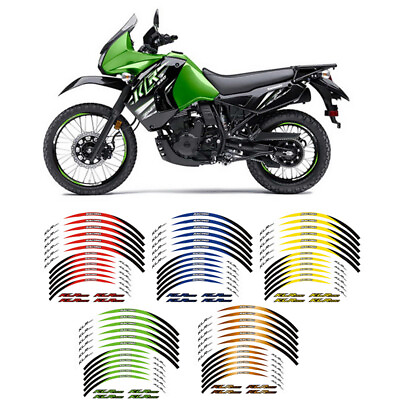 #ad Outer Tire Rim Stickers Wheels Reflective Decal For 1987 2023 KAWASAKI KLR 650 $17.09