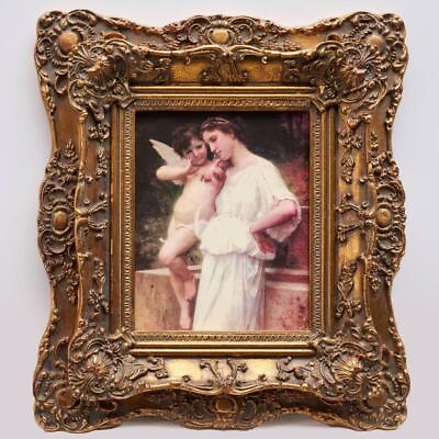 #ad William Adolphe Bouguereau Love Secrets Print Carved Gold Gilt Wood Frame 18.25quot; $240.00