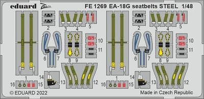 #ad Eduard 1 48 EA 18G Growler Seatbelt STEEL Hobby Boss FE1269 $6.64